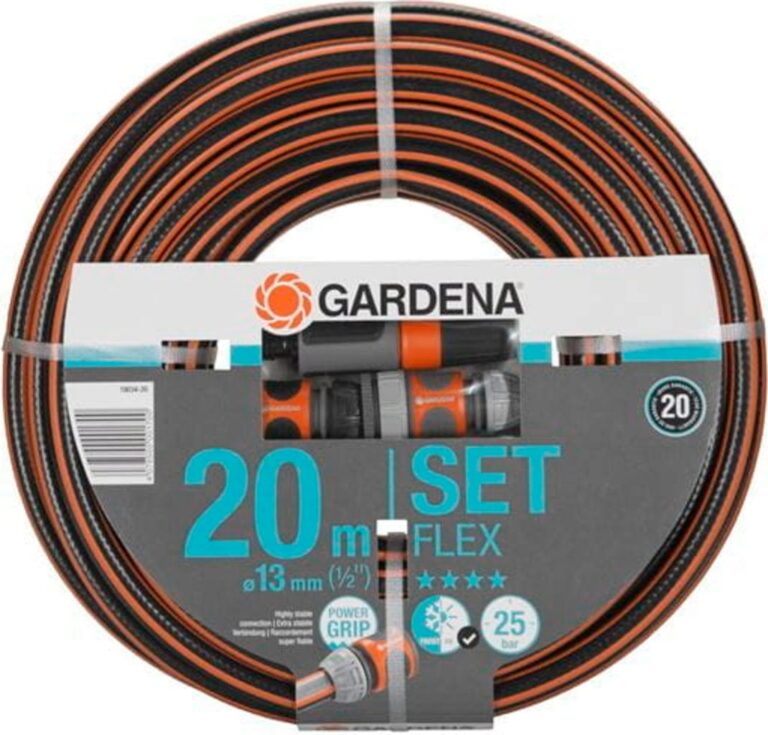 Mangueira 13 mm (1/2"), 20 m, com peças de sistema